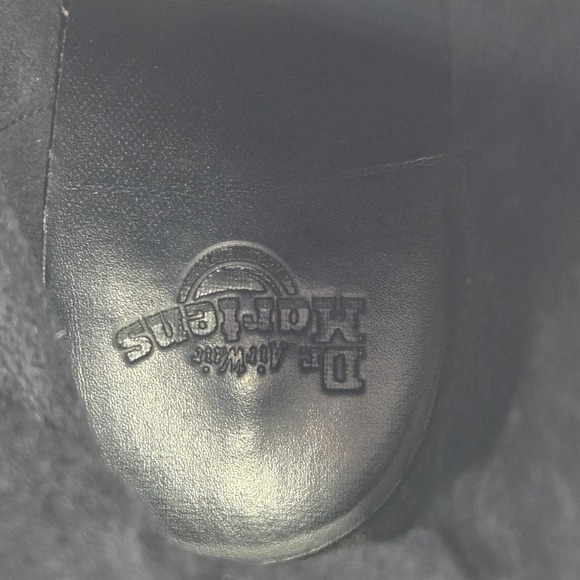 Dr. Martens Magdalena II Black Velvet Heeled Platform Ankle Boots 9 - Picture 8 of 9